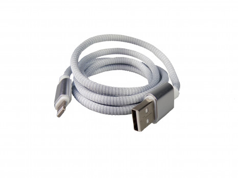 Дата-кабель Lightning – USB2.0, 1м, серый, WS019