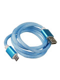 Дата-кабель microUSB – USB2.0, 1м, синий, WS018